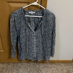LOFT Multicolor Floral Blouse - Size XL